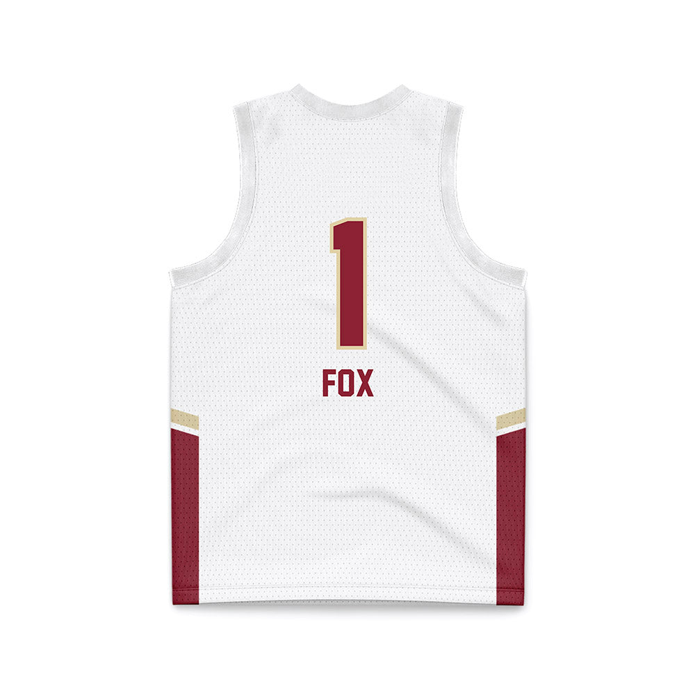 Elon - NCAA Women's Basketball : Ashanti Fox - White Basketball Jersey-1