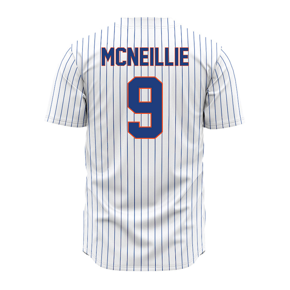 Florida - NCAA Baseball : Luke McNeillie - White Pinstripe Jersey
