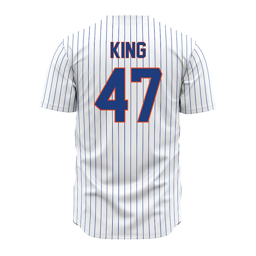 Florida - NCAA Baseball : Aidan King - White Pinstripe Jersey