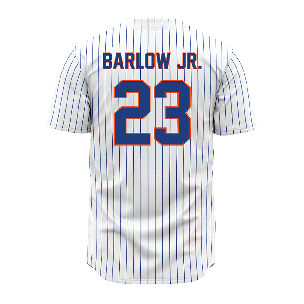 Florida - NCAA Baseball : William Barlow Jr. - White Pinstripe Jersey-1