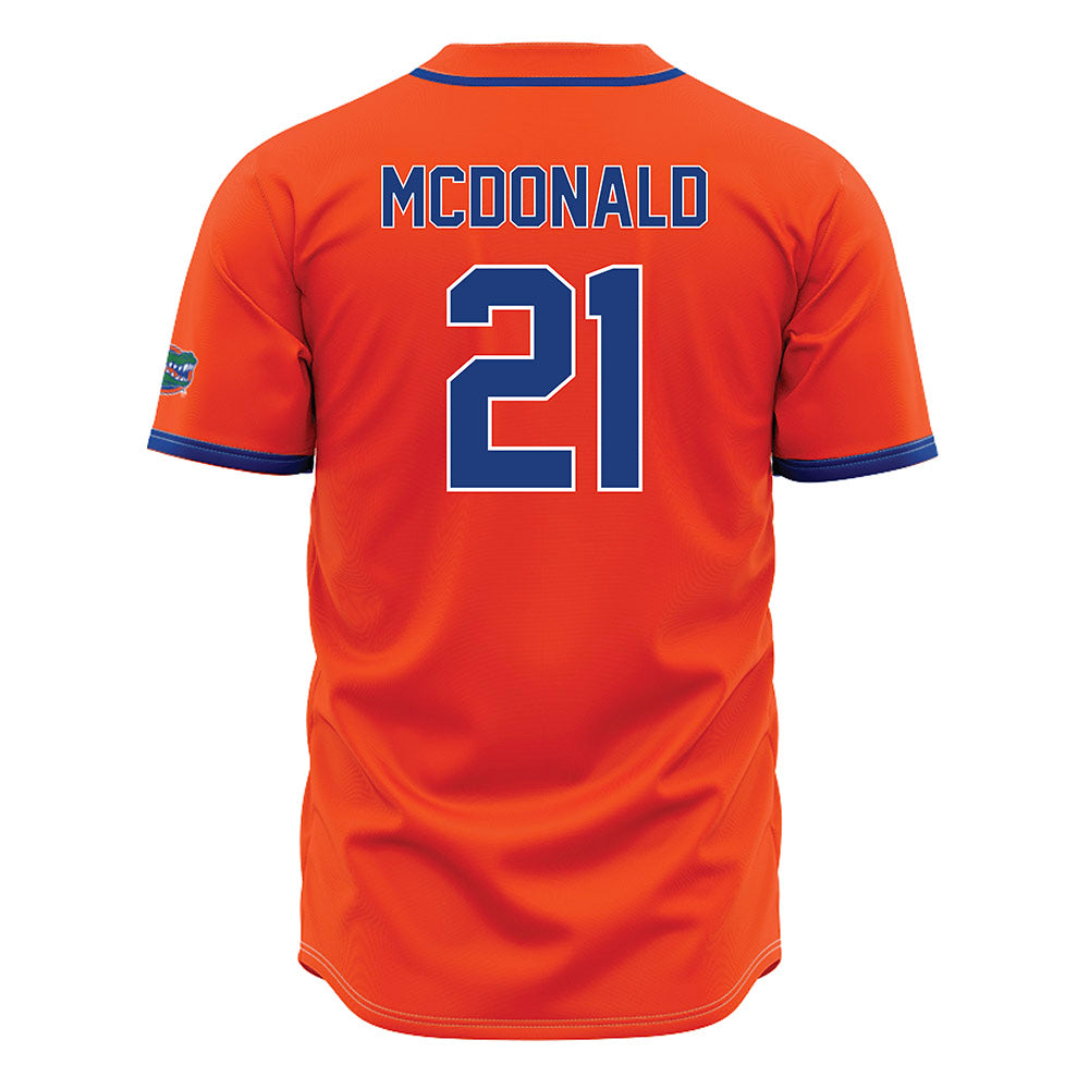 Florida - NCAA Baseball : Caden McDonald - Orange Jersey