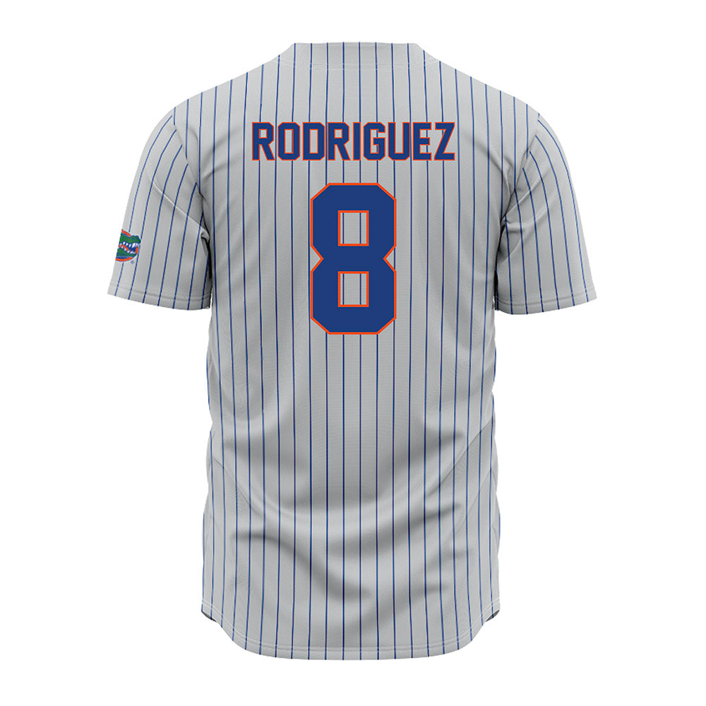 Florida - NCAA Baseball : Christian Rodriguez - Grey Pinstripe Jersey
