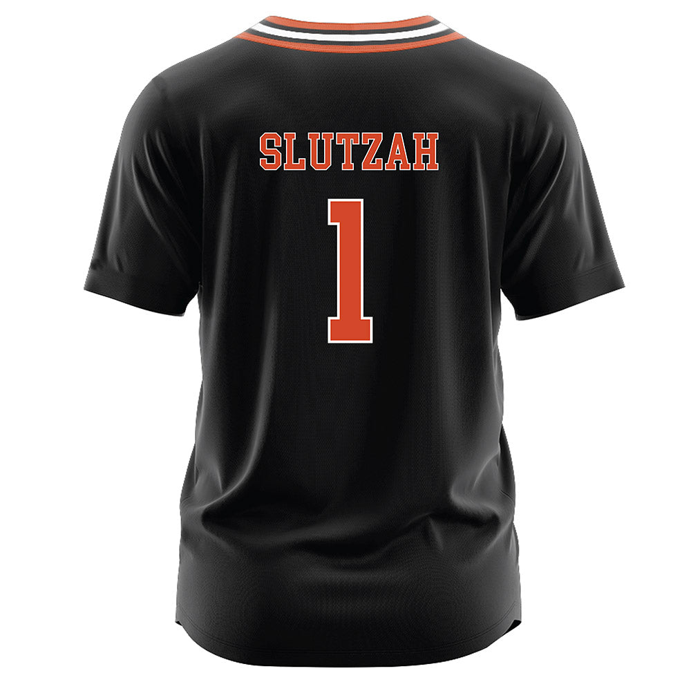 Campbell - NCAA Softball : Emma Slutzah - Black Jersey-1