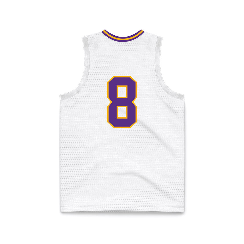 North Alabama - NCAA Men's Basketball : Kevin De Kovachich - White Basketball Jersey-1