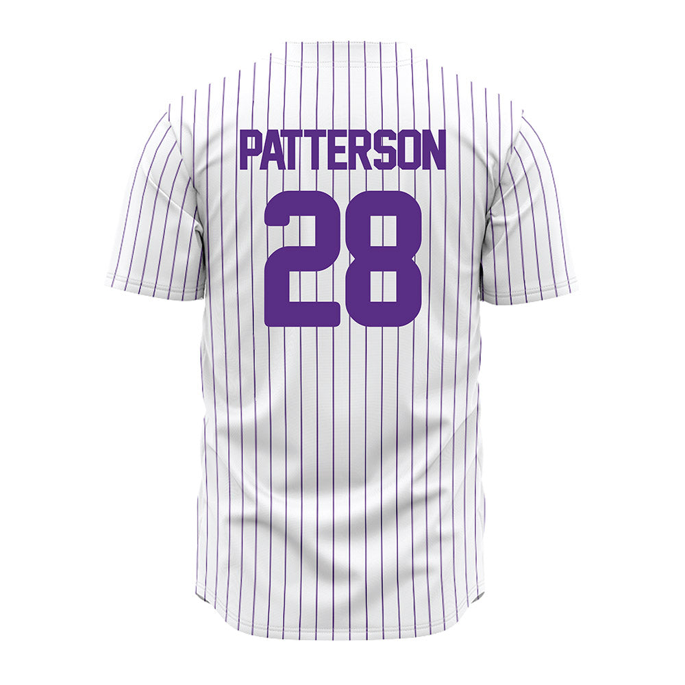 North Alabama - NCAA Baseball : Tripp Patterson - White Pin Stripe Jersey-1