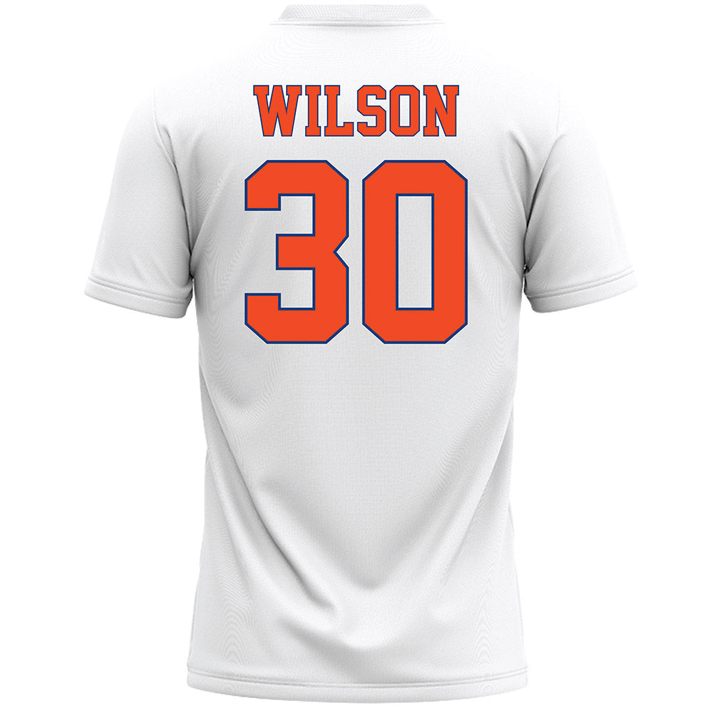 Florida - NCAA Women's Lacrosse : Carly Wilson - White Lacrosse Jersey -1
