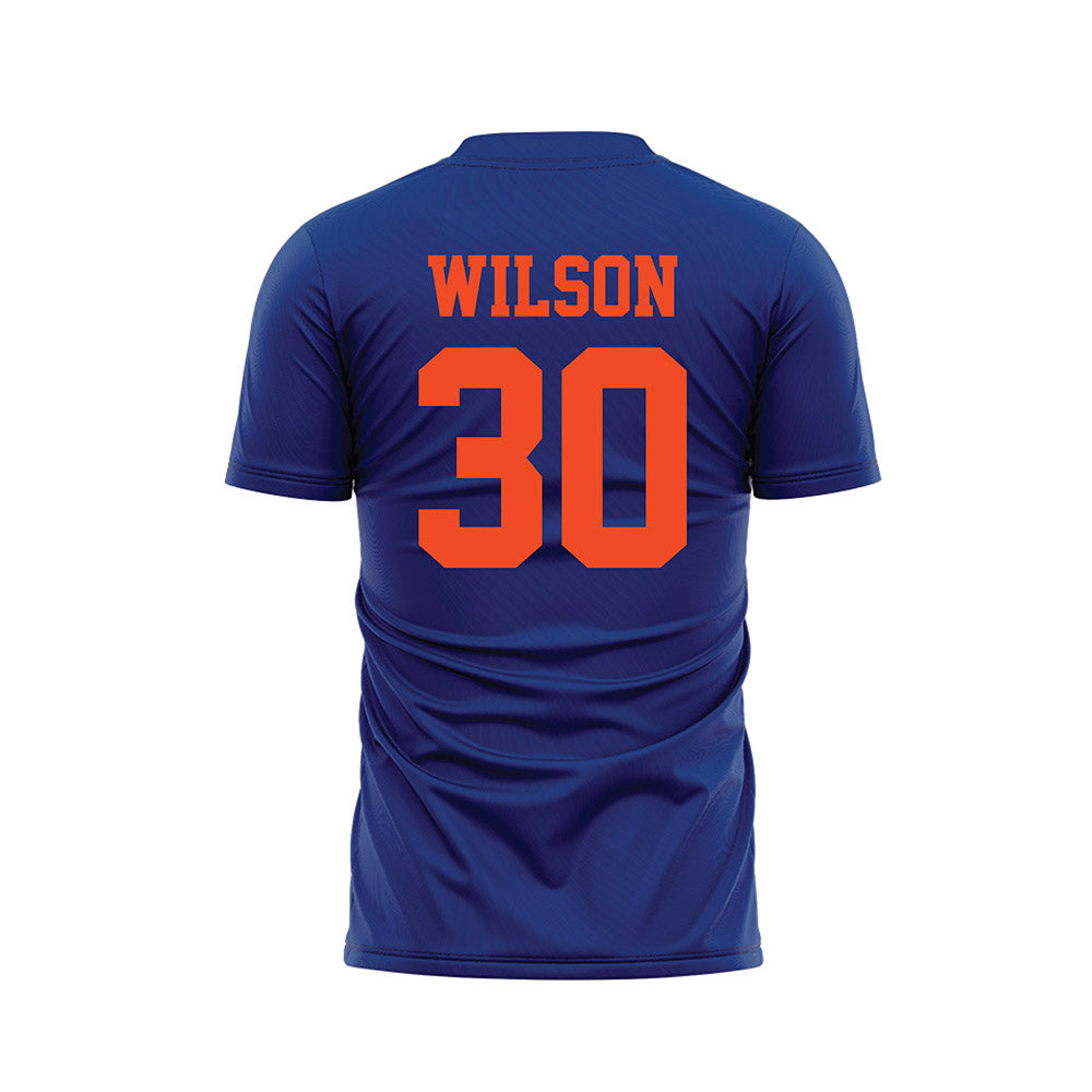 Florida - NCAA Women's Lacrosse : Carly Wilson - Blue Soccer Jersey-1
