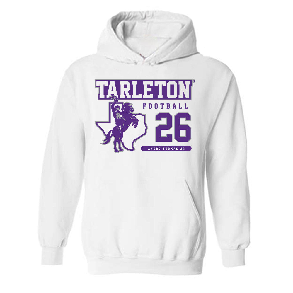 Tarleton State - NCAA Football : Andre Thomas Jr - Classic Fashion Shersey Hooded Sweatshirt-0