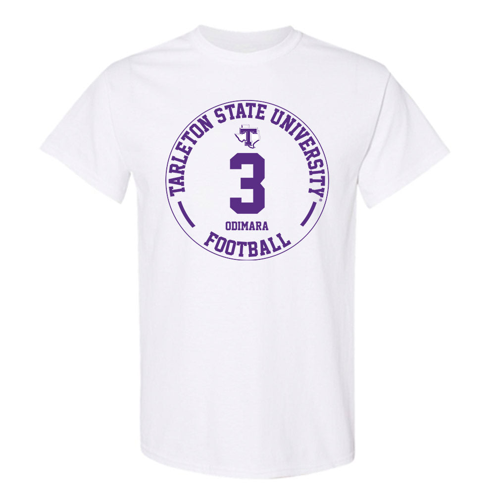 Tarleton State - NCAA Football : Les Odimara - Classic Fashion Shersey T-Shirt-0