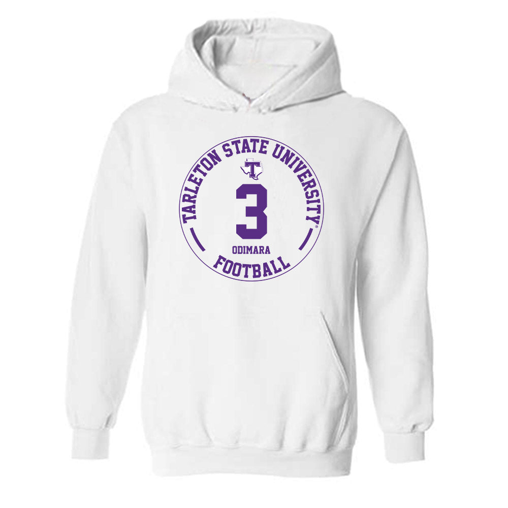 Tarleton State - NCAA Football : Les Odimara - Classic Fashion Shersey Hooded Sweatshirt-0