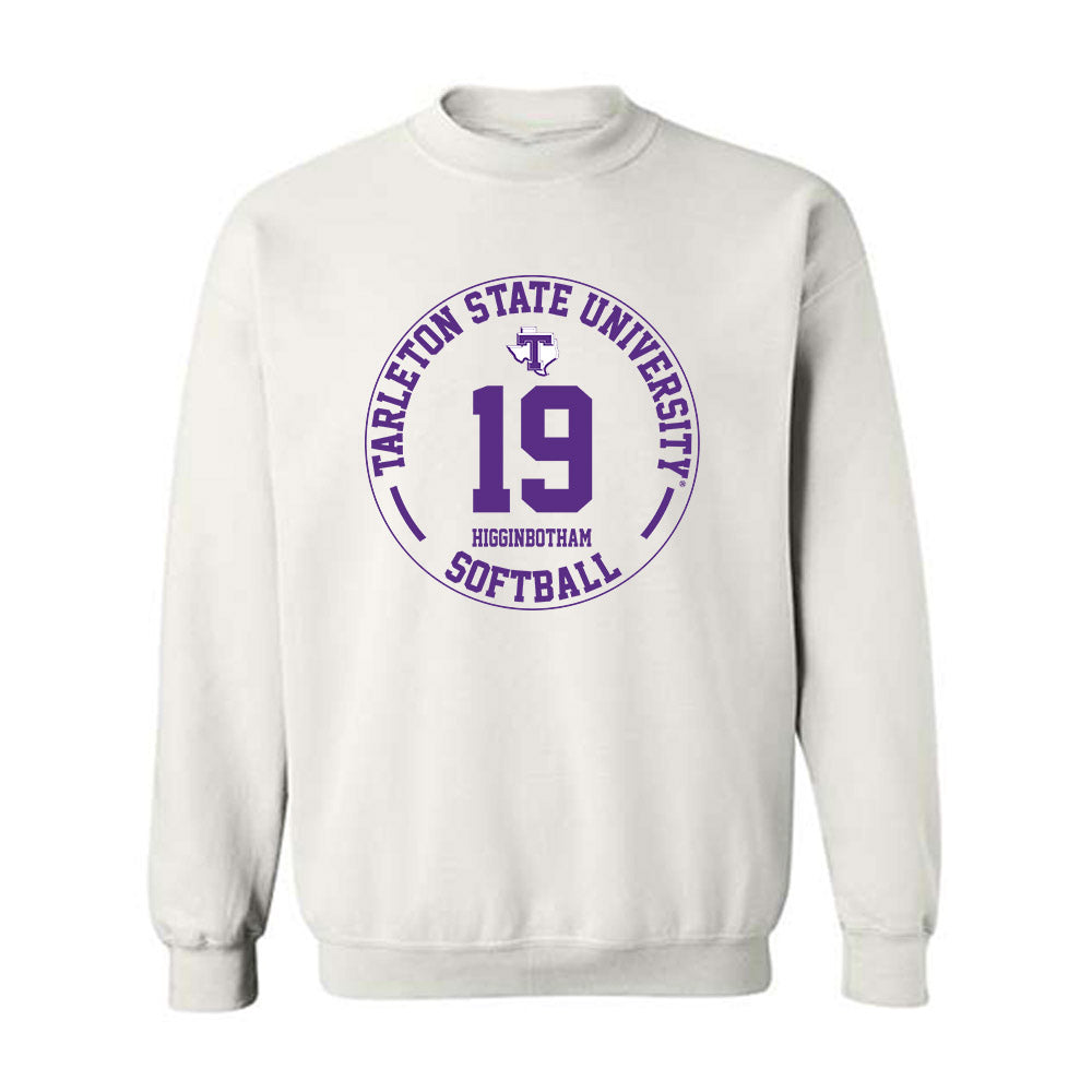 Tarleton State - NCAA Softball : Alyson Higginbotham - Classic Fashion Shersey Crewneck Sweatshirt-0