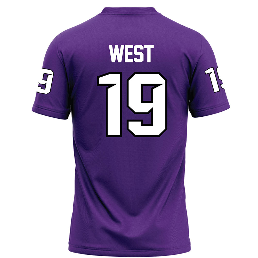 Tarleton State - NCAA Football : Trevon West - Purple Football Jersey-1
