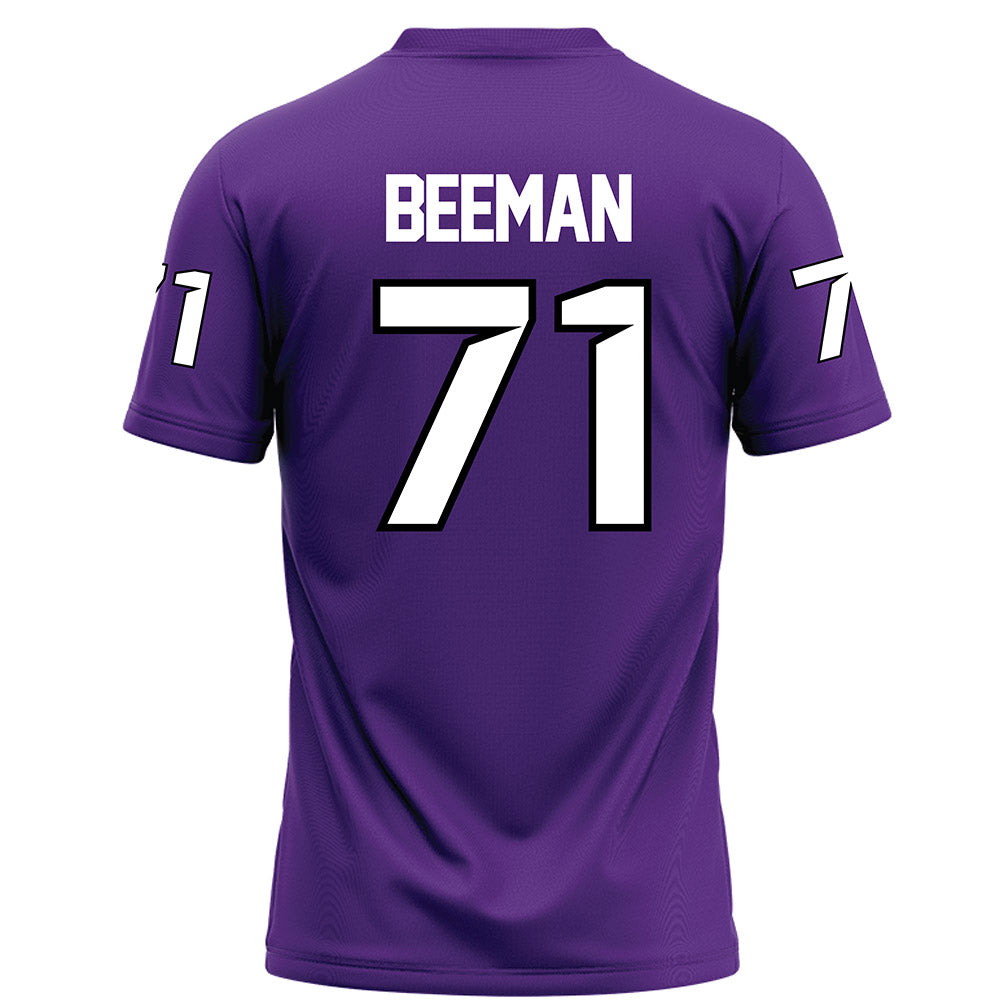 Tarleton State - NCAA Football : Connor Beeman - Purple Football Jersey