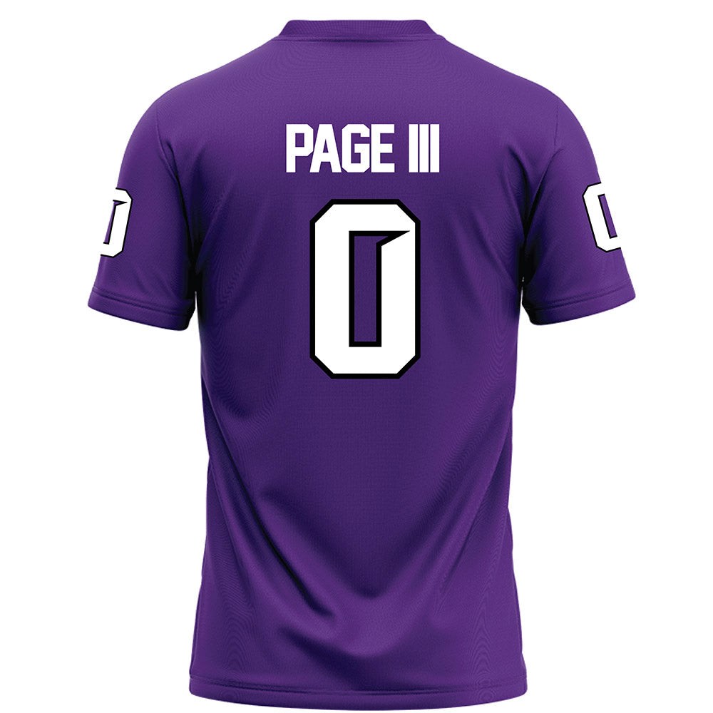Tarleton State - NCAA Football : Tre Page III - Purple Football Jersey-1