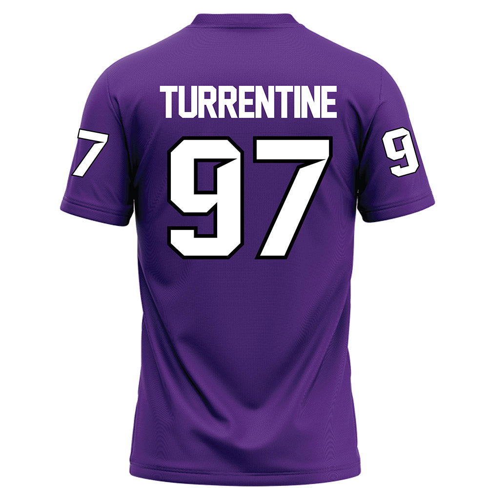 Tarleton State - NCAA Football : James Turrentine - Purple Football Jersey-1
