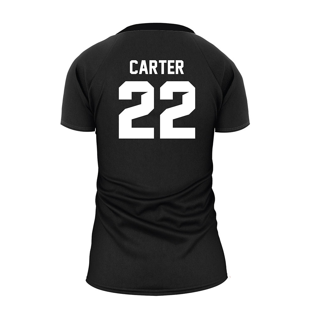 Tarleton State - NCAA Women's Volleyball : morgan carter - Black Volleyball Jersey-1