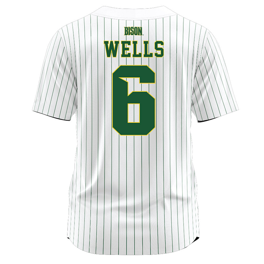 OKBU - NCAA Softball : Greenlee Wells - White Pinstripe Jersey-1