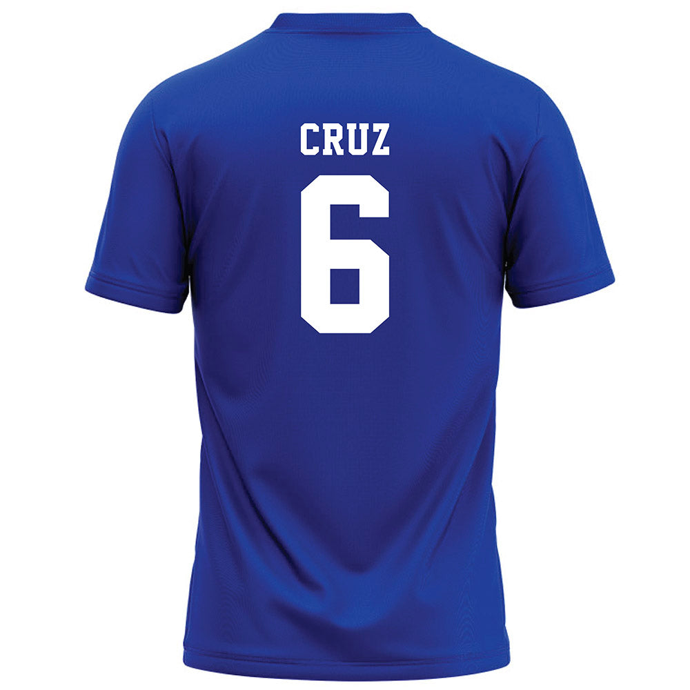 Hampton - NCAA Football : Antonio Cruz - Blue Football Jersey-1