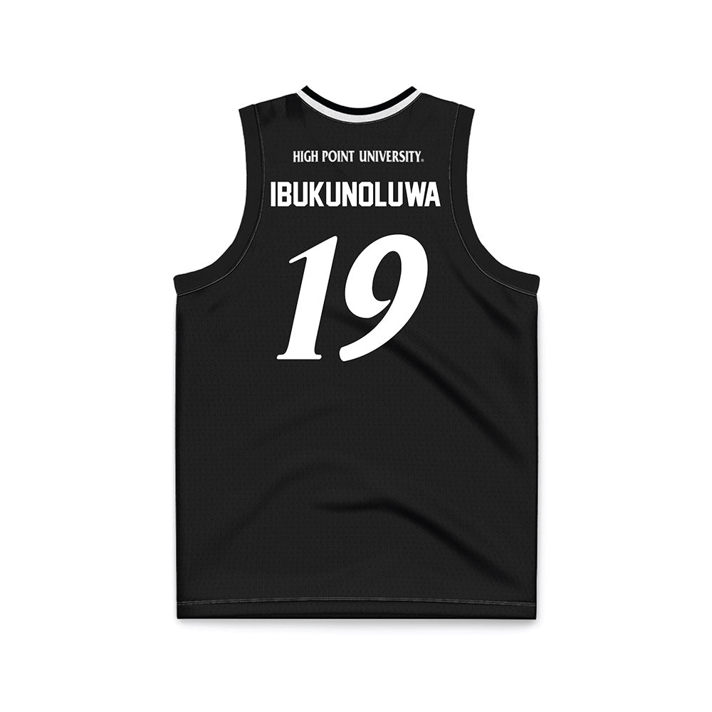 High Point - NCAA Men's Basketball : Josh Ibukunoluwa - Black Basketball Jersey-1