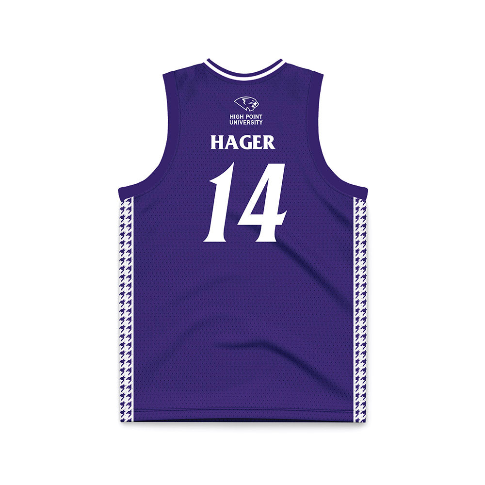 High Point - NCAA Women's Basketball : Anna Hager - Purple Basketball Jersey-1