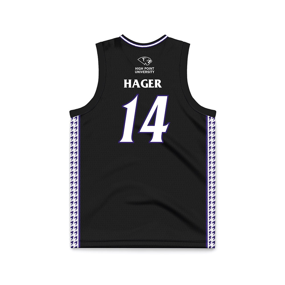 High Point - NCAA Women's Basketball : Anna Hager - Black Basketball Jersey-1