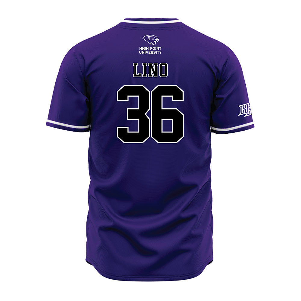 High Point - NCAA Baseball : Anthony Lino - Purple Jersey-1