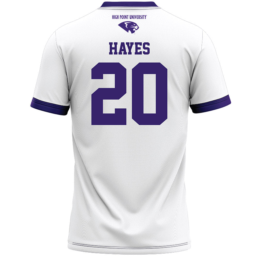 High Point - NCAA Men's Lacrosse : Sean Hayes - White Lacrosse Jersey -1