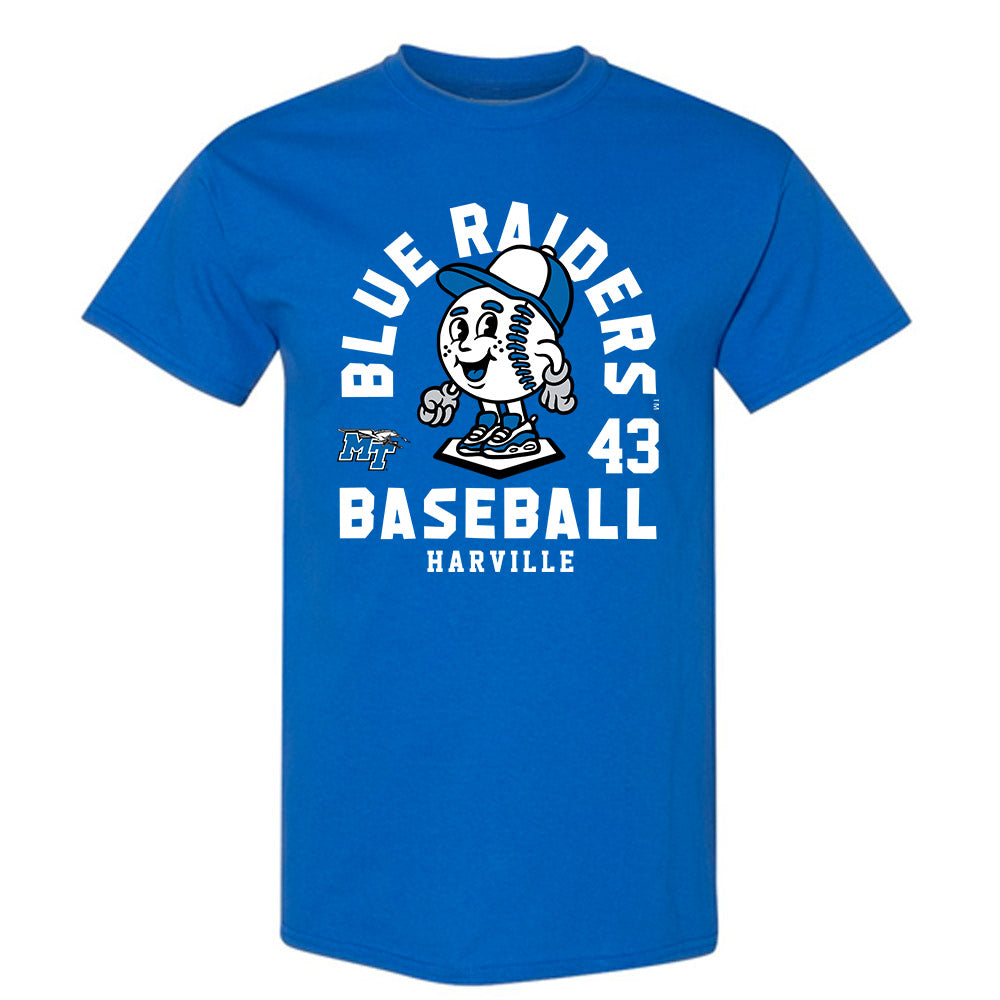 MTSU - NCAA Baseball : Ryder Harville - Fashion Shersey T-Shirt-0