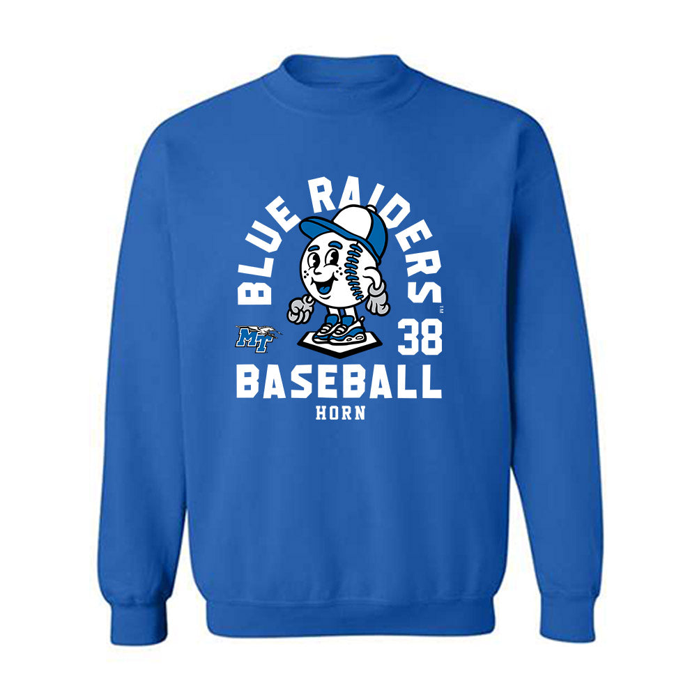MTSU - NCAA Baseball : David Horn - Fashion Shersey Crewneck Sweatshirt-0