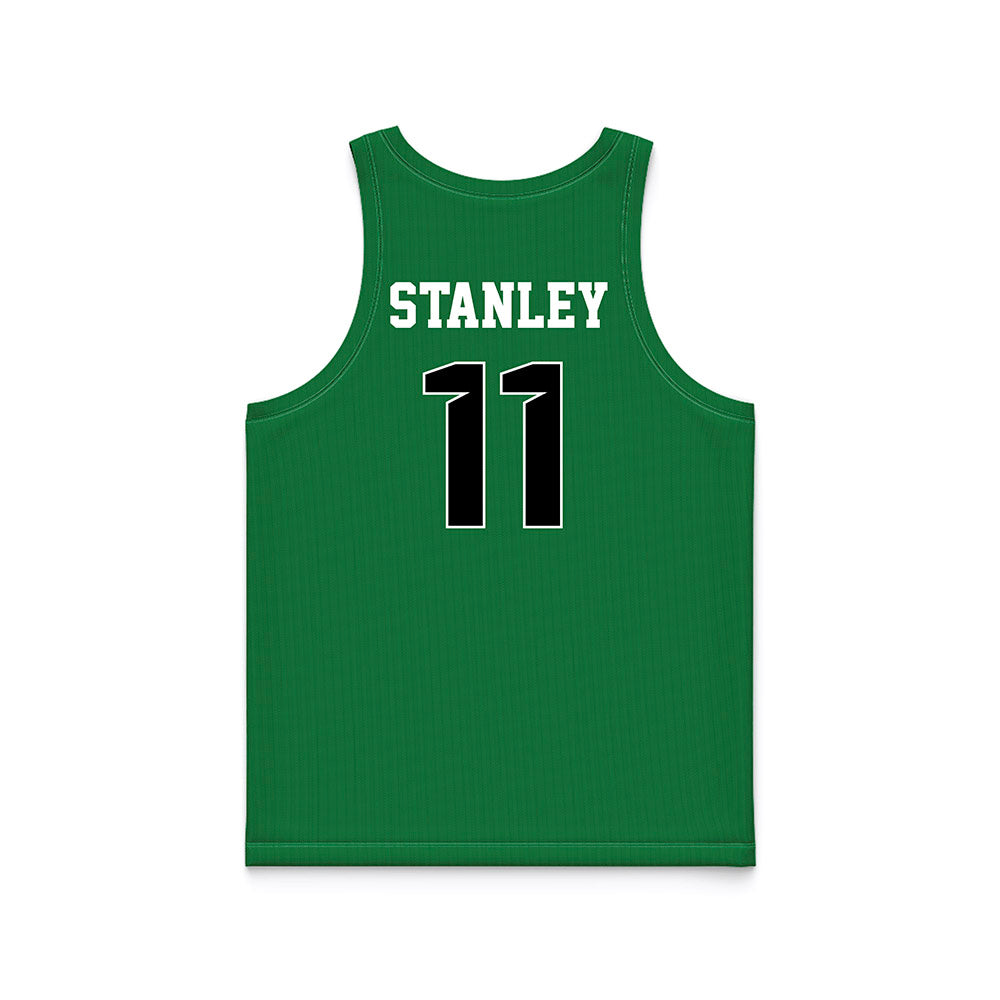 North Texas - NCAA Women's Basketball : Laynee Stanley - Green Basketball Jersey-1