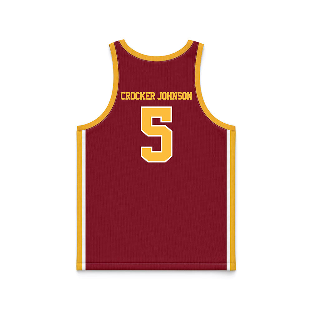 Minnesota - NCAA Men's Basketball : Jaylen Crocker johnson - Retro Maroon Basketball Jersey-1