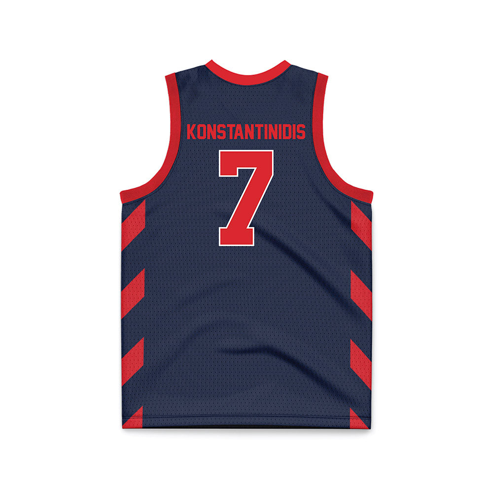 St. Johns - NCAA Men's Basketball : Fotis Konstantinidis - Navy Basketball Jersey-1