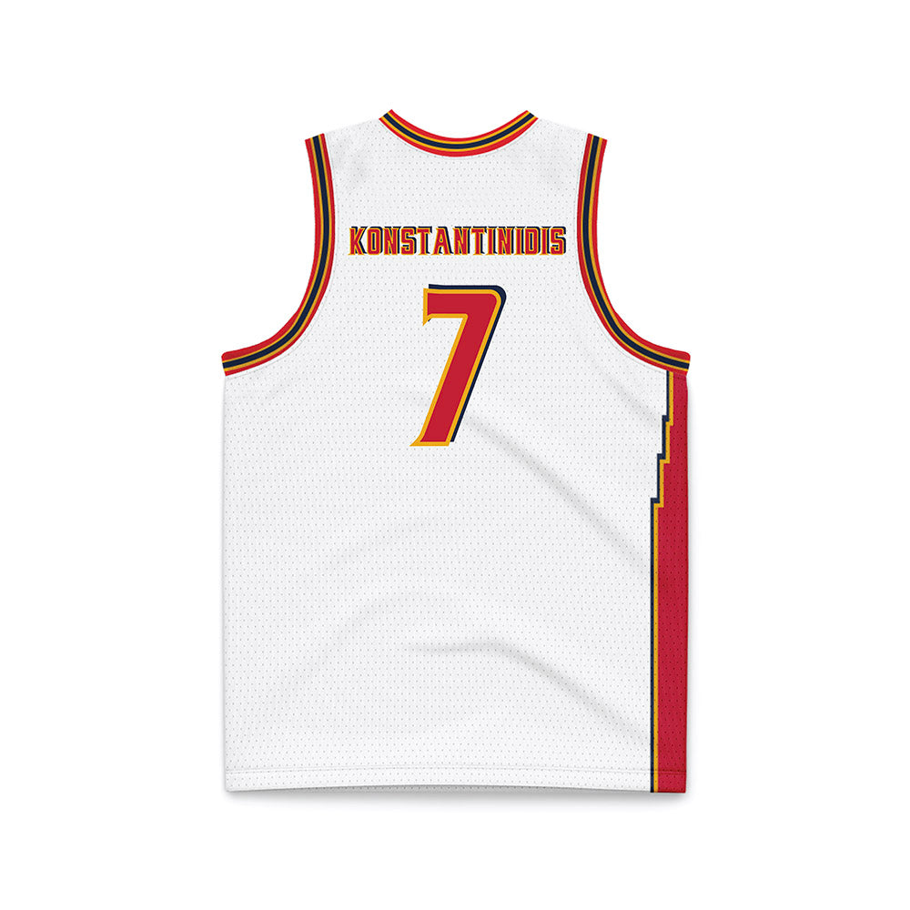 St. Johns - NCAA Men's Basketball : Fotis Konstantinidis - White Basketball Jersey-1