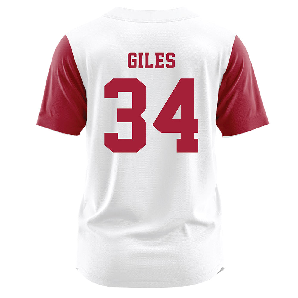 Alabama - NCAA Softball : Marlie Giles - White Jersey-1