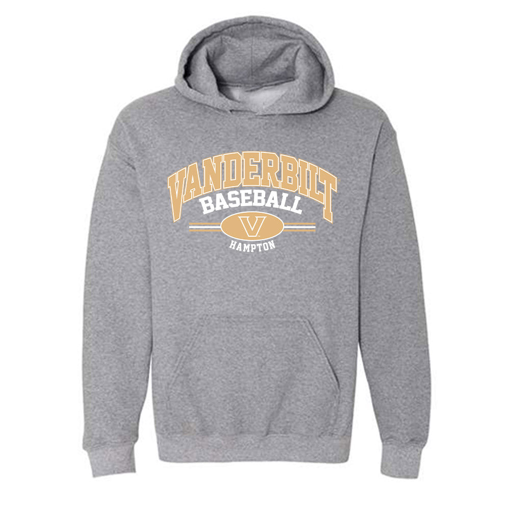 Vanderbilt - NCAA Baseball : Will Hampton - Classic Fashion Shersey Hooded Sweatshirt-0