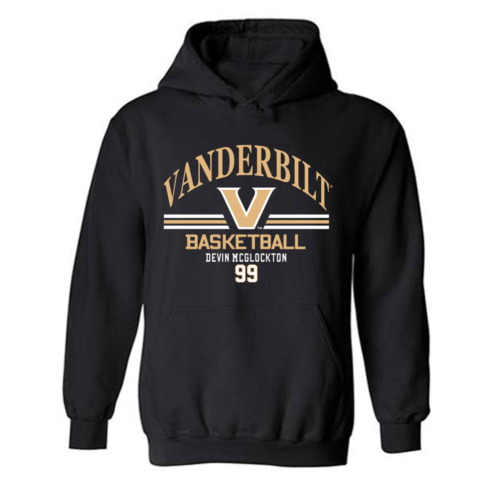 Vanderbilt - NCAA Men's Basketball : Devin Mcglockton - Classic Fashion Shersey Hooded Sweatshirt-0