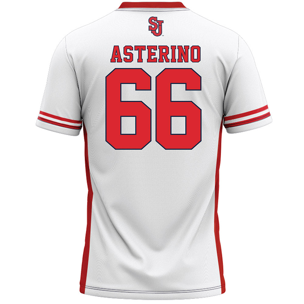 St. Johns - NCAA Men's Lacrosse : Joey Asterino - White Lacrosse Jersey