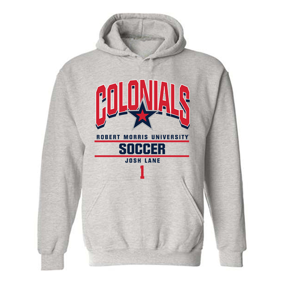 Robert Morris - NCAA Men's Soccer : Josh Lane - Classic Fashion Shersey Hooded Sweatshirt