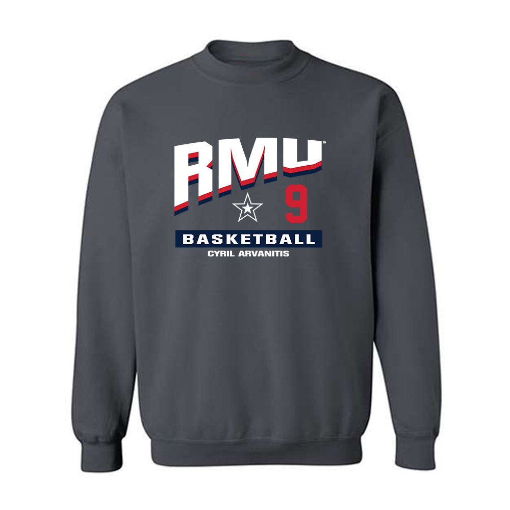 Robert Morris - NCAA Men's Basketball : Cyril Arvanitis - Classic Fashion Shersey Crewneck Sweatshirt-0