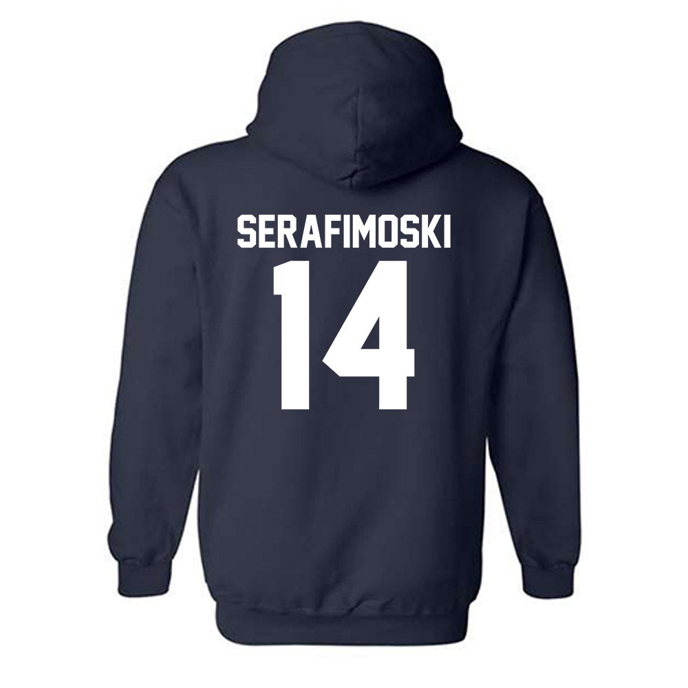 Robert Morris - NCAA Men's Basketball : Vasilije Serafimoski - Classic Shersey Hooded Sweatshirt-1