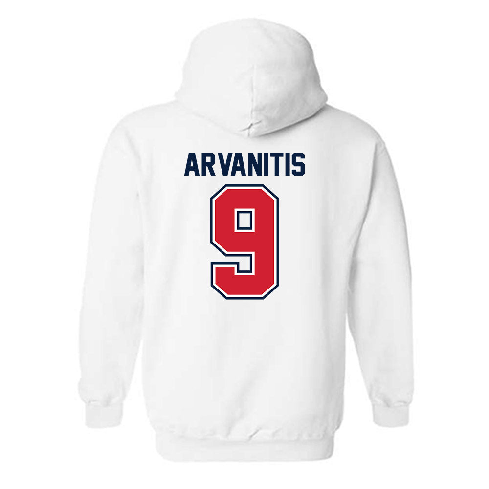 Robert Morris - NCAA Men's Basketball : Cyril Arvanitis - Classic Shersey Hooded Sweatshirt-1