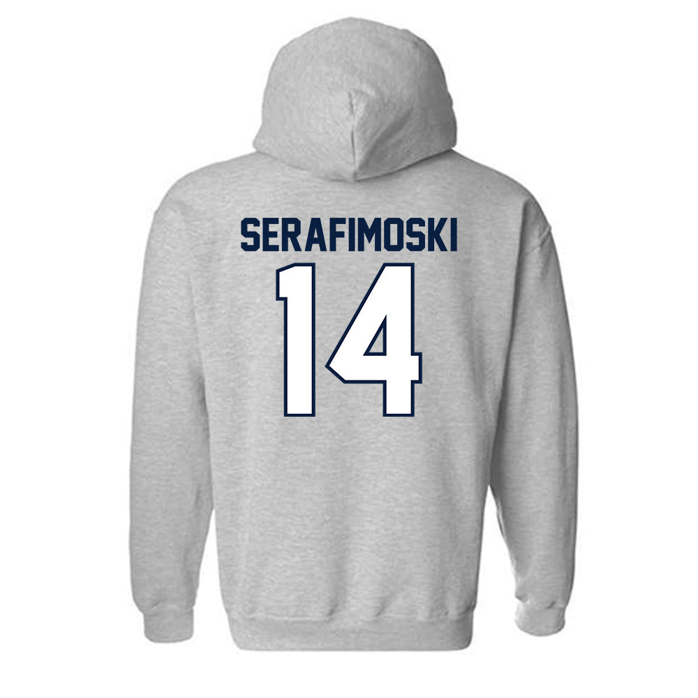 Robert Morris - NCAA Men's Basketball : Vasilije Serafimoski - Classic Shersey Hooded Sweatshirt-1