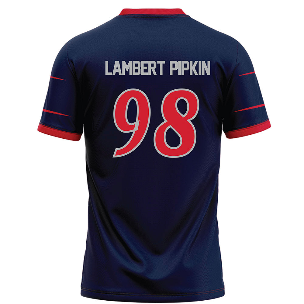 Robert Morris - NCAA Football : Lucas Lambert- Pipkin - Navy Football Jersey-1