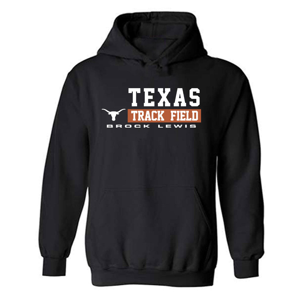 Texas - NCAA Men's Track & Field : Brock Lewis - Classic Fashion Shersey Hooded Sweatshirt-0