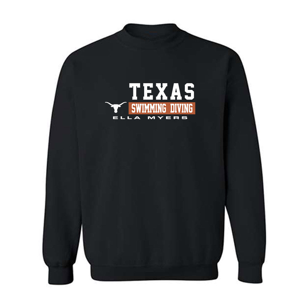 Texas - NCAA Women's Swimming & Diving : Ella Myers - Classic Fashion Shersey Crewneck Sweatshirt-0