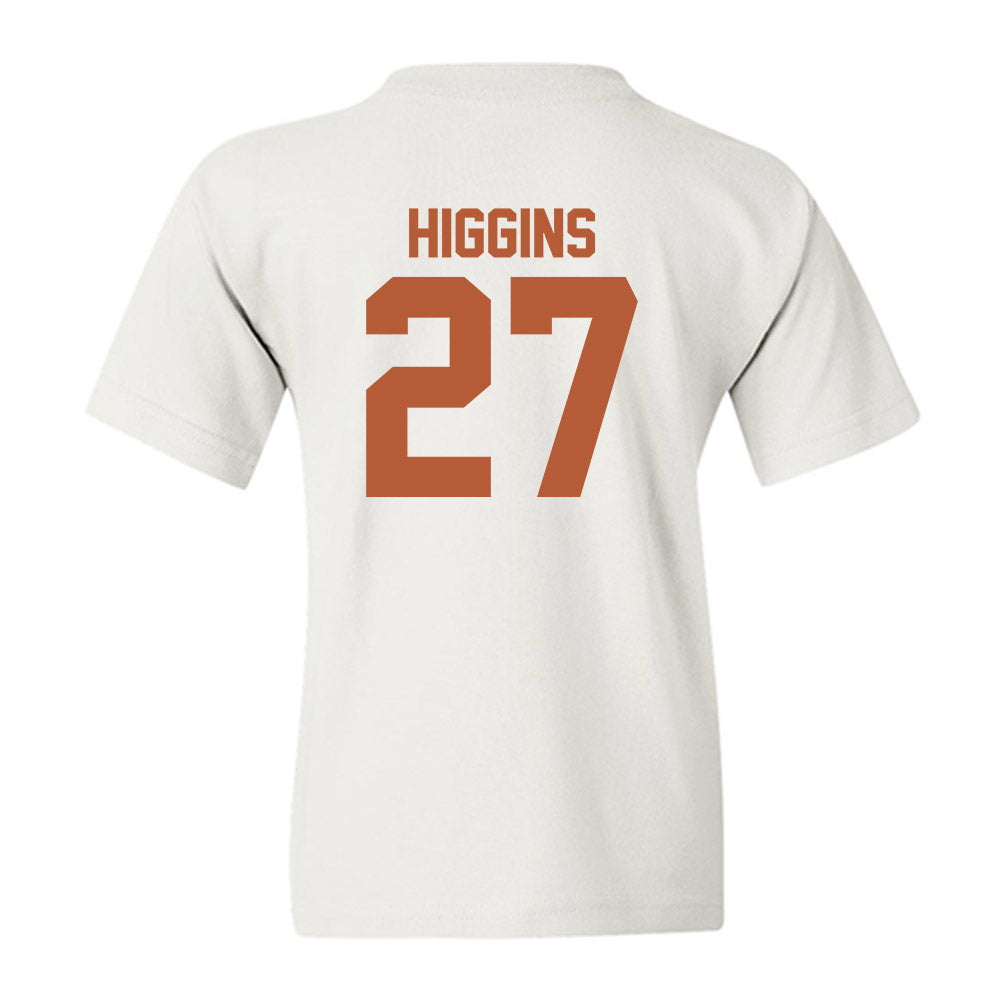 Texas - NCAA Baseball : Cal Higgins - Classic Shersey Youth T-Shirt-1