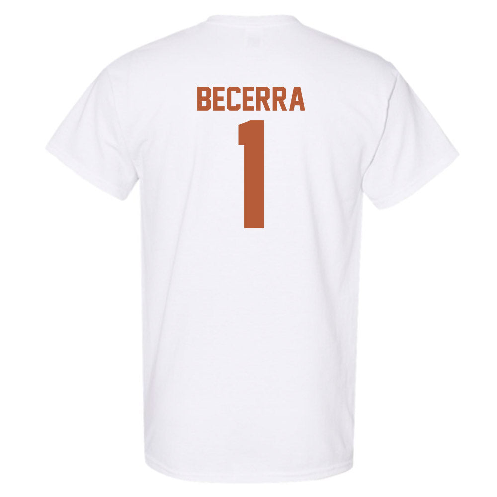 Texas - NCAA Baseball : Temo Becerra - Classic Shersey T-Shirt-1