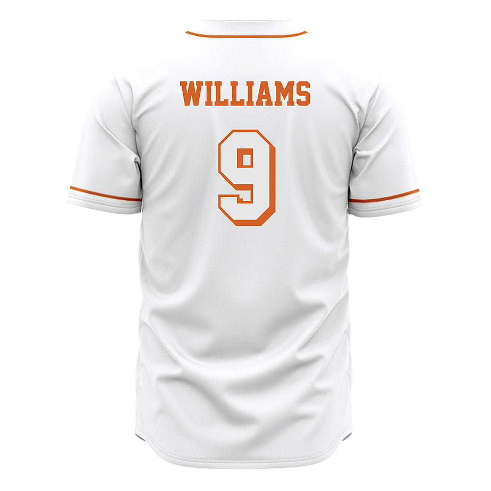 Texas - NCAA Baseball : Jonah Williams - White Jersey-1