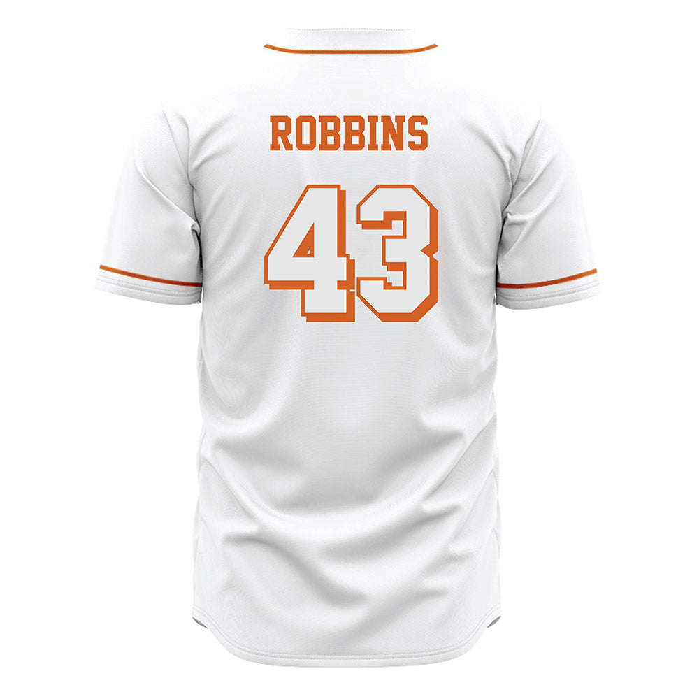 Texas - NCAA Baseball : Aiden Robbins - White Jersey-1