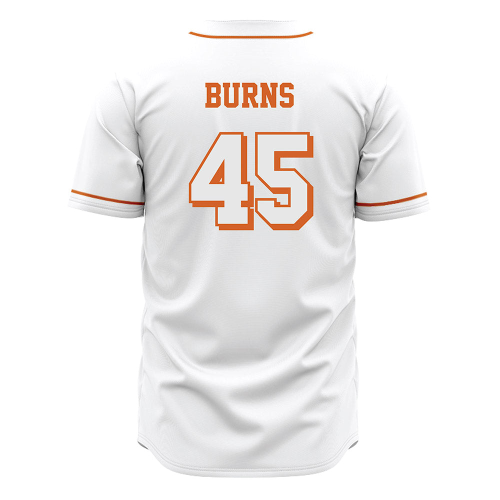 Texas - NCAA Baseball : Thomas Burns - White Jersey-1